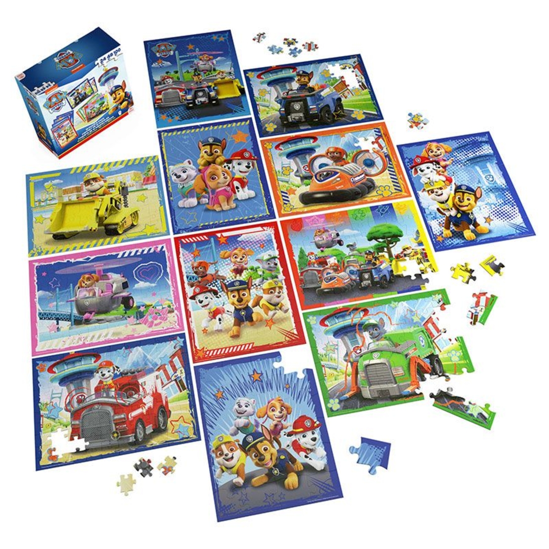 Комплект детски пъзели Spin Master Paw Patrol 12 броя, 560 ч.