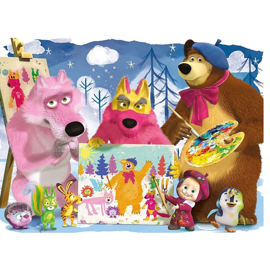 Пъзел Lisciani Masha and The Bear MAXI FLOOR Аз рисувам 60 ч.