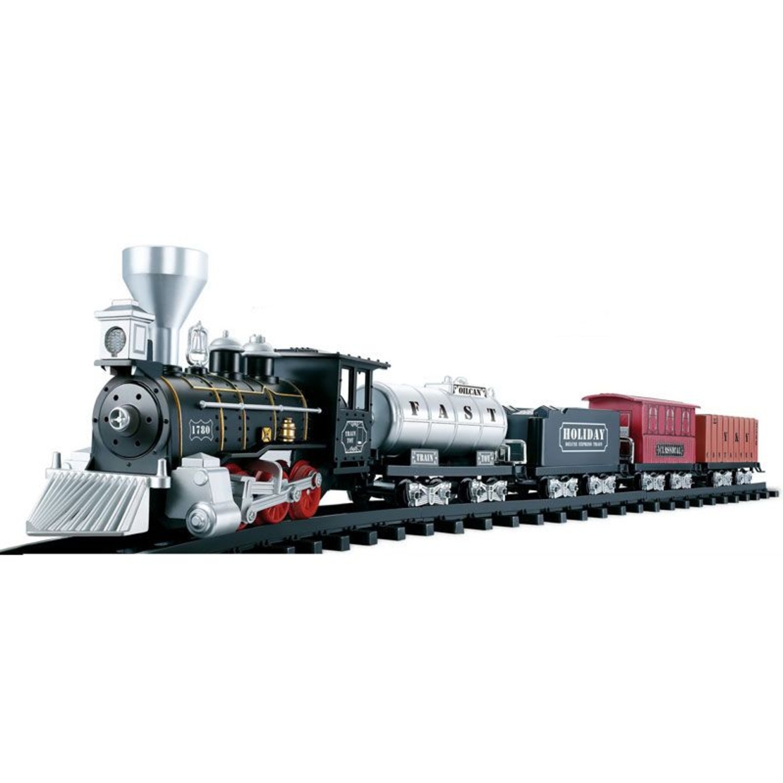 Детско влакче Raya Toys Classic Train с релси, звук и светлини, 21 части