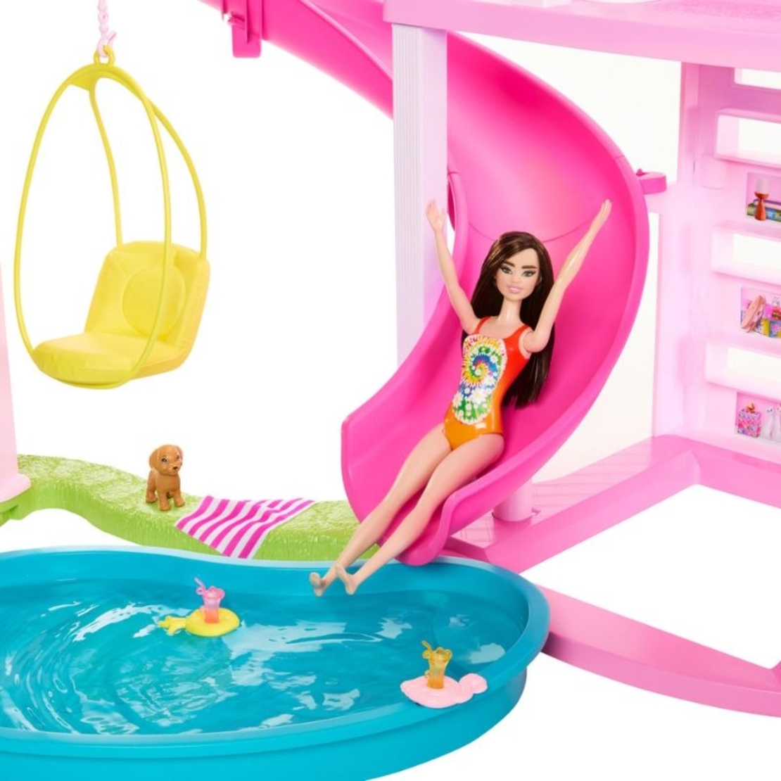Къща за кукли Mattel Barbie Dreamhouse, на 3 етажа, 75 части, HMX10