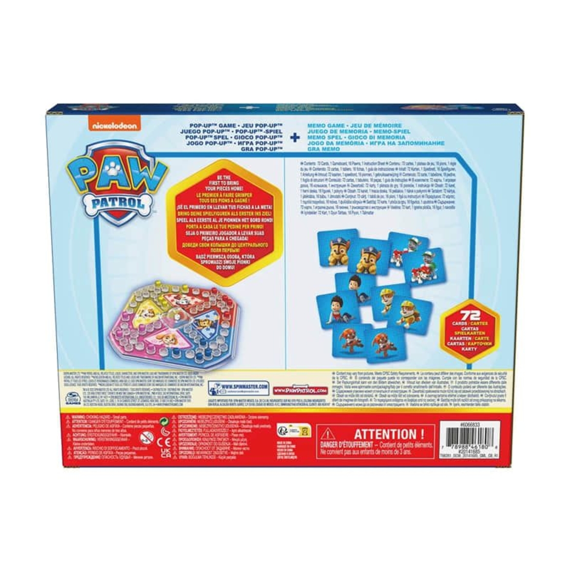 Комплект игри Spin Master Paw Patrol Pop Up & Memo Game