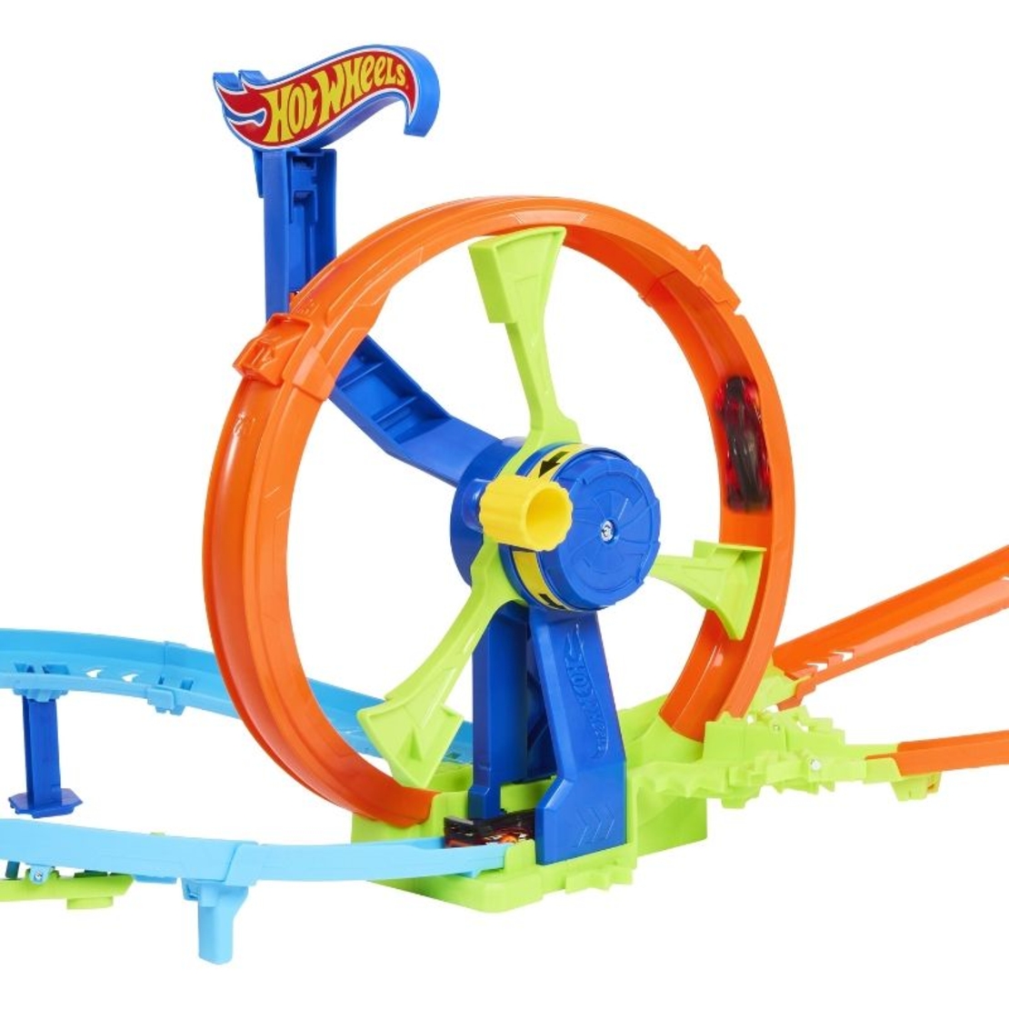 Писта Mattel Hot Wheels Rapid Launch & Loop, с една кола