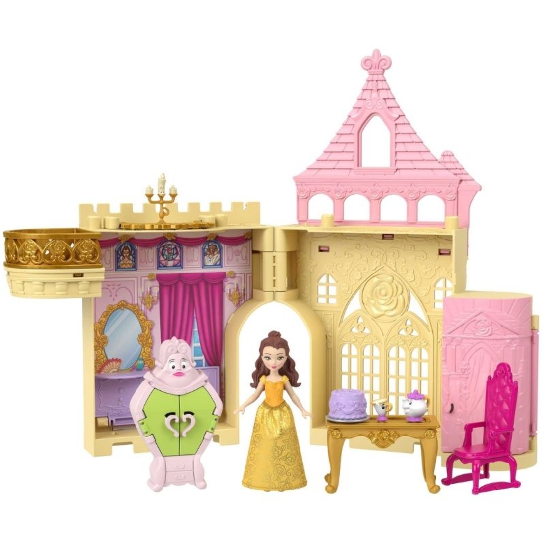 Игрален комплект Mattel Disney Замъкът на Бел с кукла
