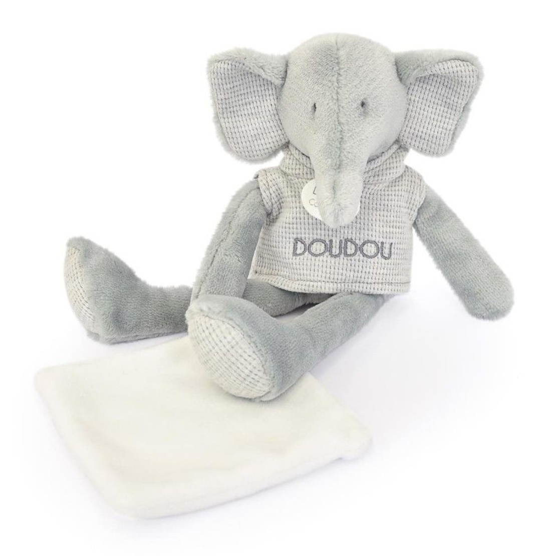 Плюшенa играчка за гушкане Doudou Sweety Elephant слонче с кърпичка 25 см, DC4188