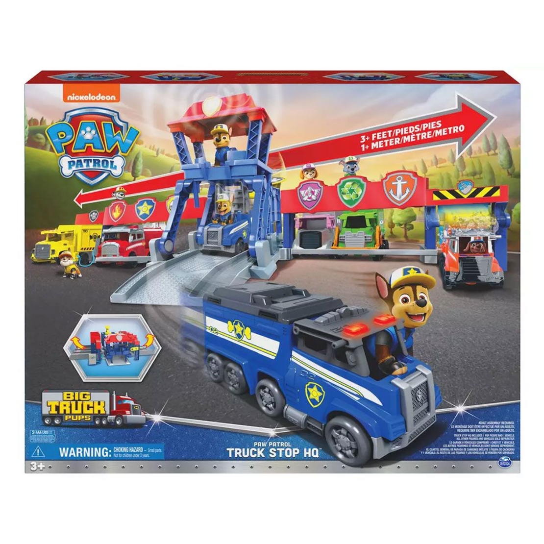 Игрален комплект Spin Master Paw Patrol Big Truck Pups с превозни средства и фигура, с музика и светлини