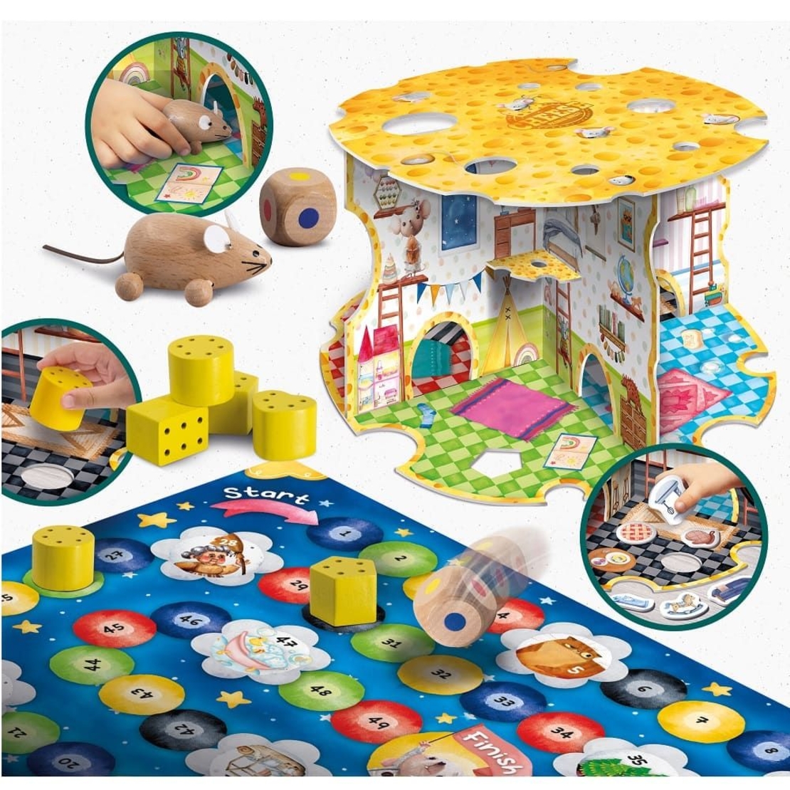 Настолна игра Lisciani Montessori Baby Wood The house of the mouse 107315