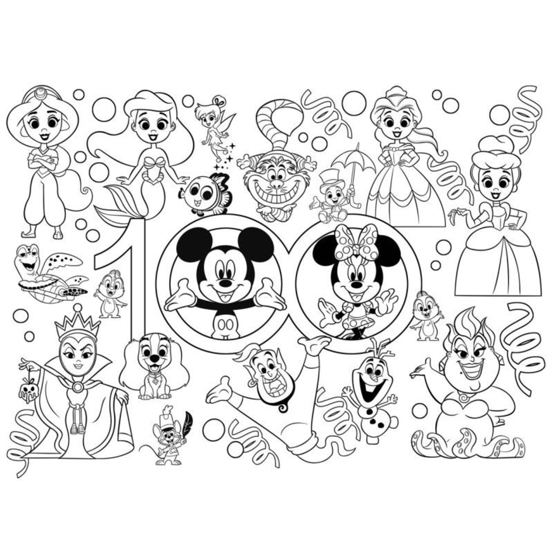 Детски пъзел Lisciani MAXI FLOOR Disney 100, 150 части