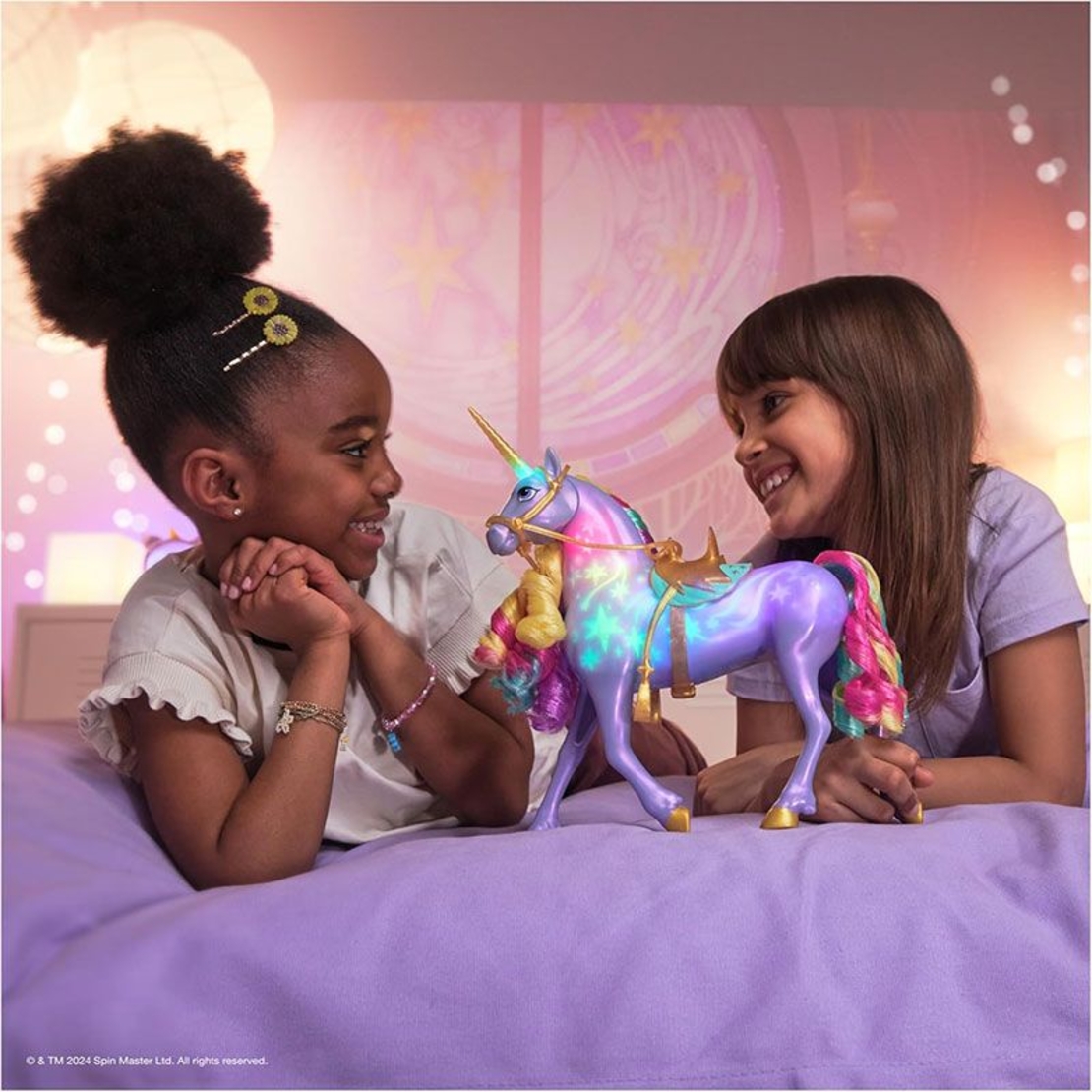 Интерактивна играчка светещ еднорог Spin Master Unicorn Academy Wildstar, със звуци и музика