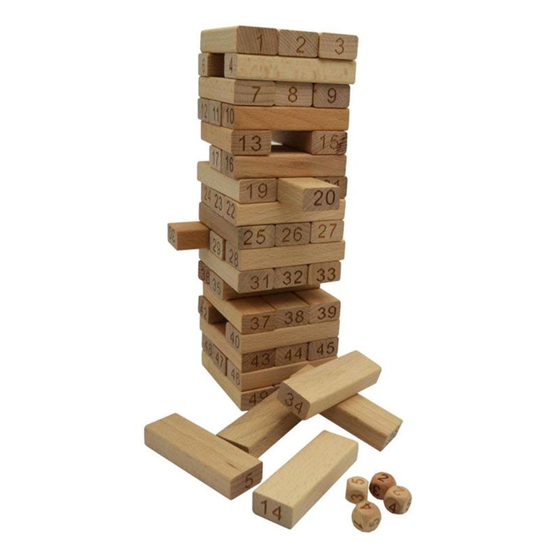 Дженга Raya Toys с цифри, 51 части