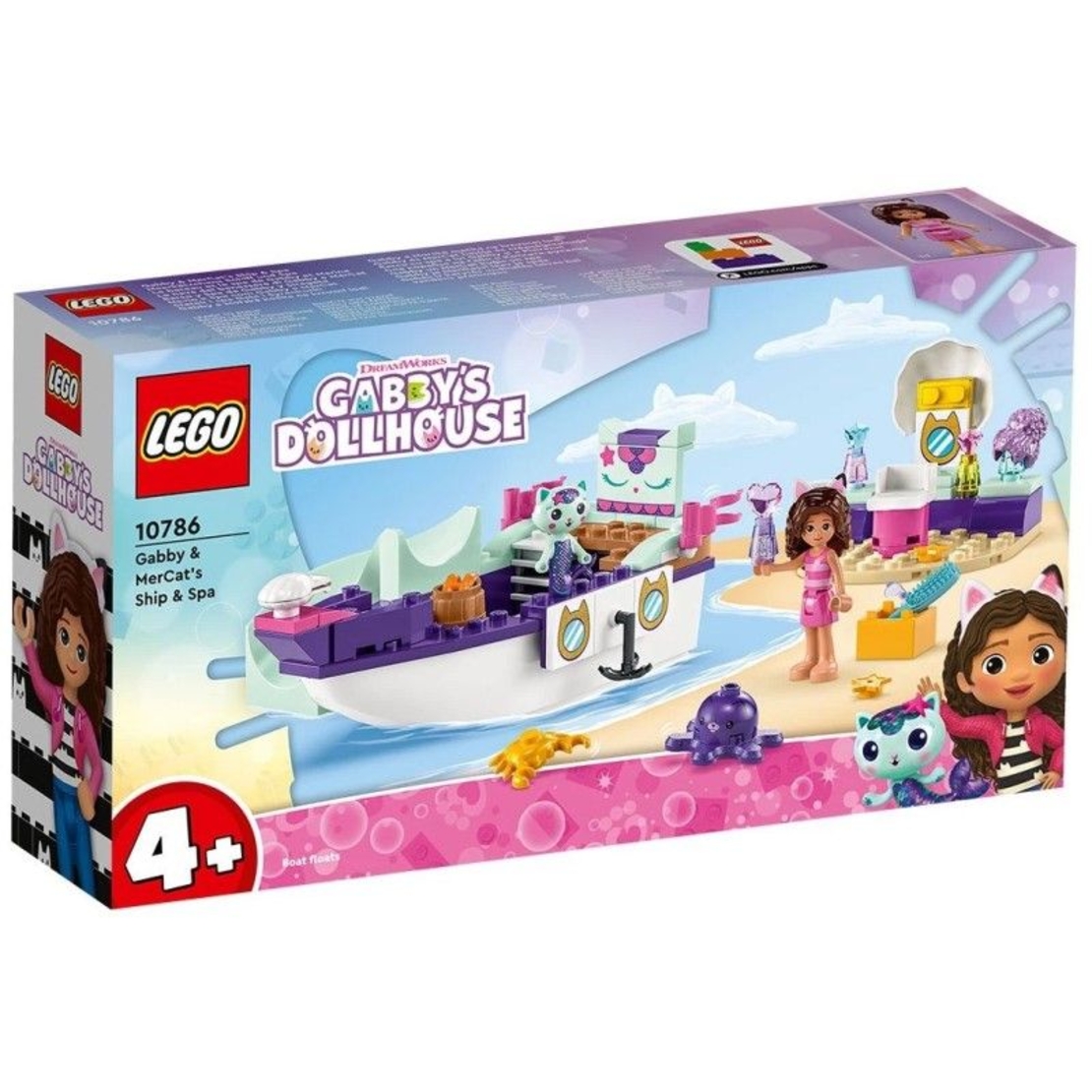 LEGO® Gabby's Dollhouse Спа корабът на Габи и Котката-русалка 10786