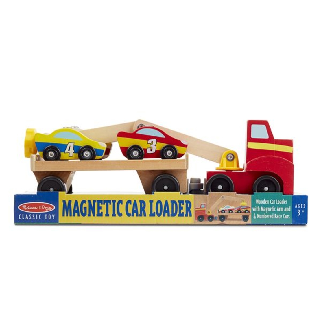 Магнитен дървен автовоз с коли Melissa and Doug 19390