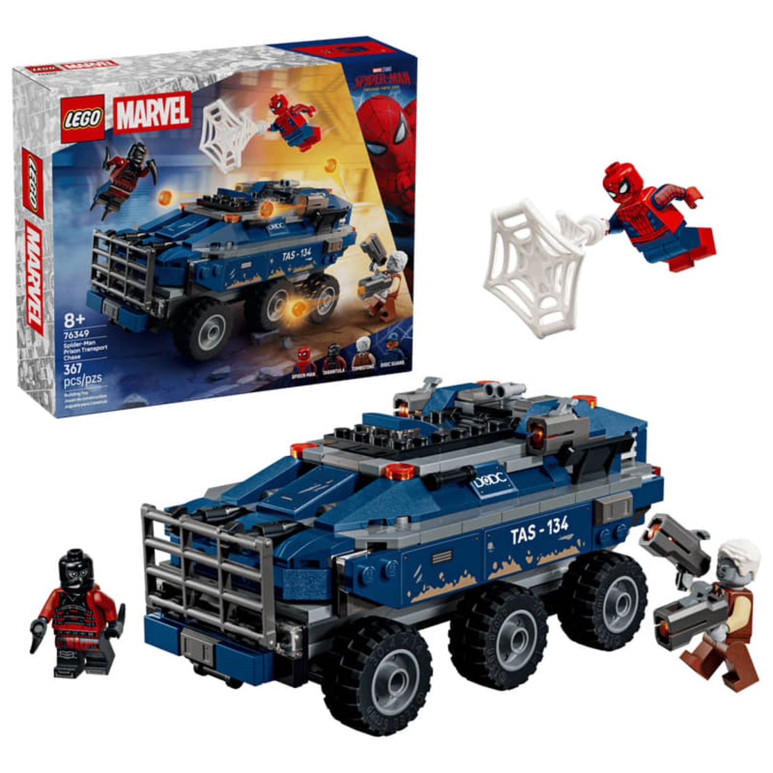 LEGO® Marvel Преследване на затворнически транспорт със Спайдърмен 76349