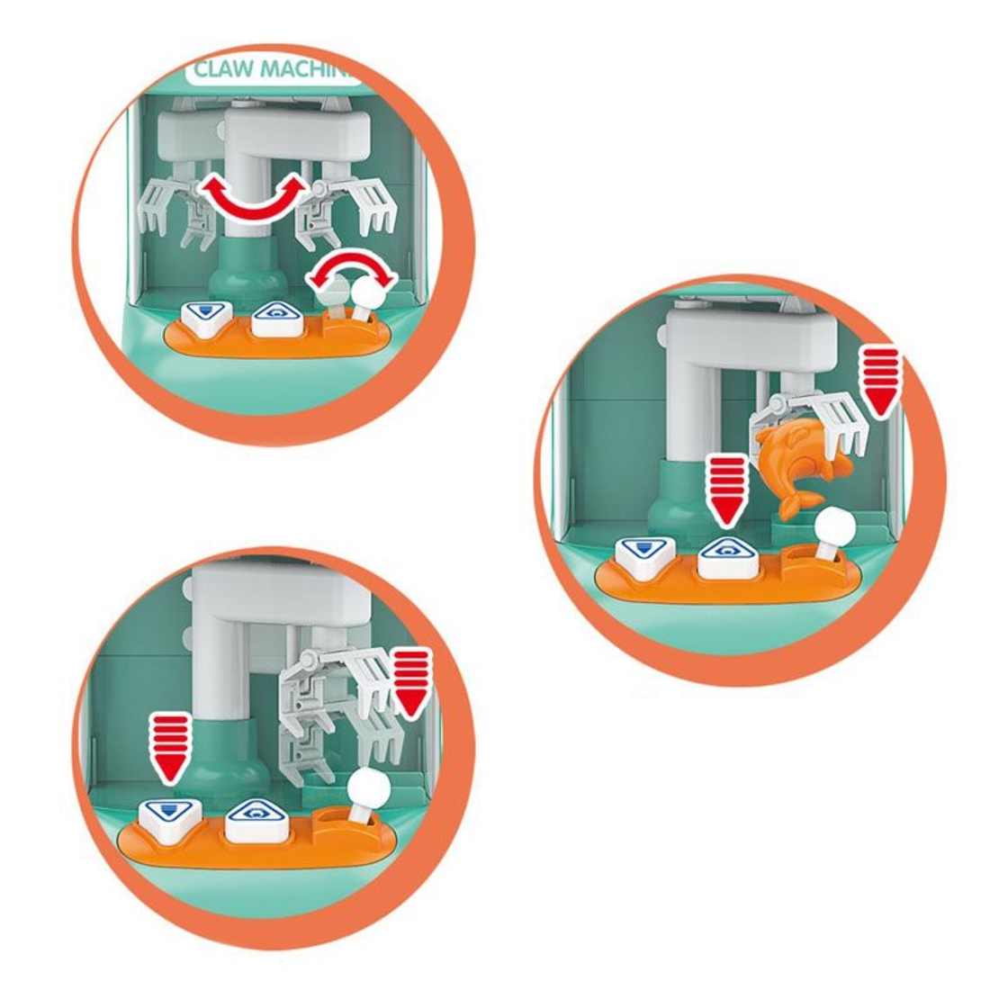 Детски кран за играчки Raya Toys Claw Machine, със светлини