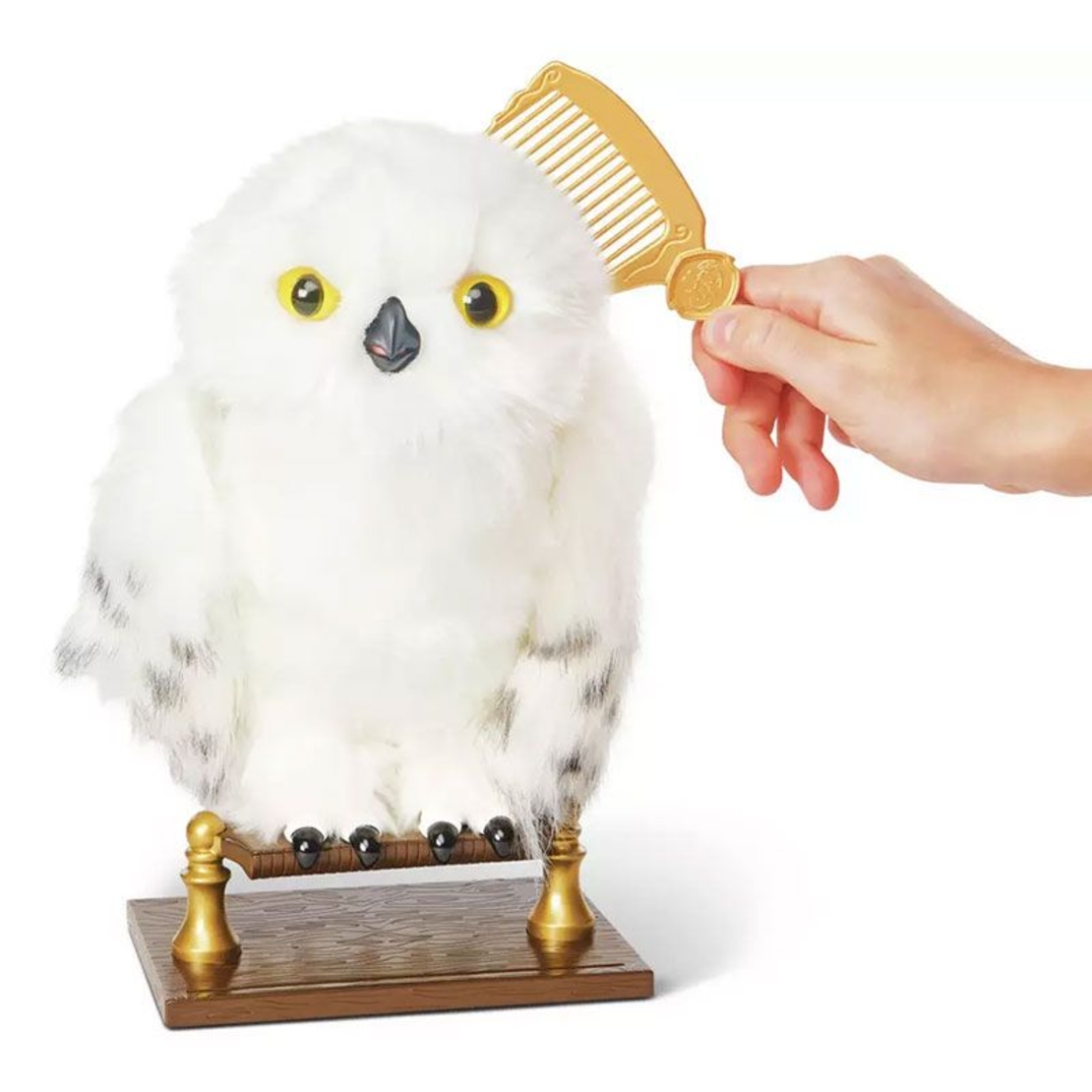 Интерактивна играчка Spin Master Harry Potter Wizarding World Вълшебна сова Hedwig, 15+ звуци и движения