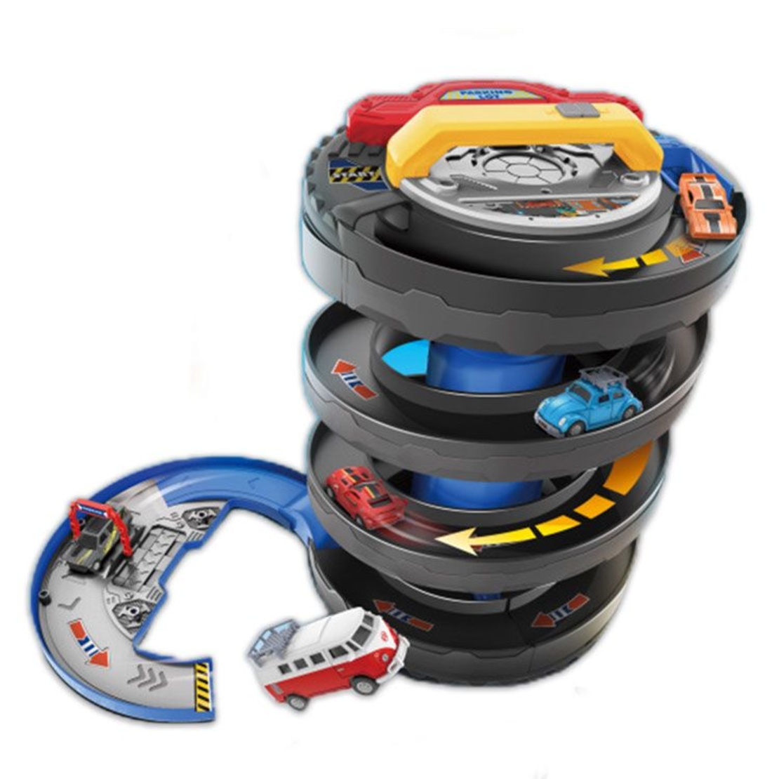 Писта Raya Toys City Action Автомобилна гума, със светлини и звуци