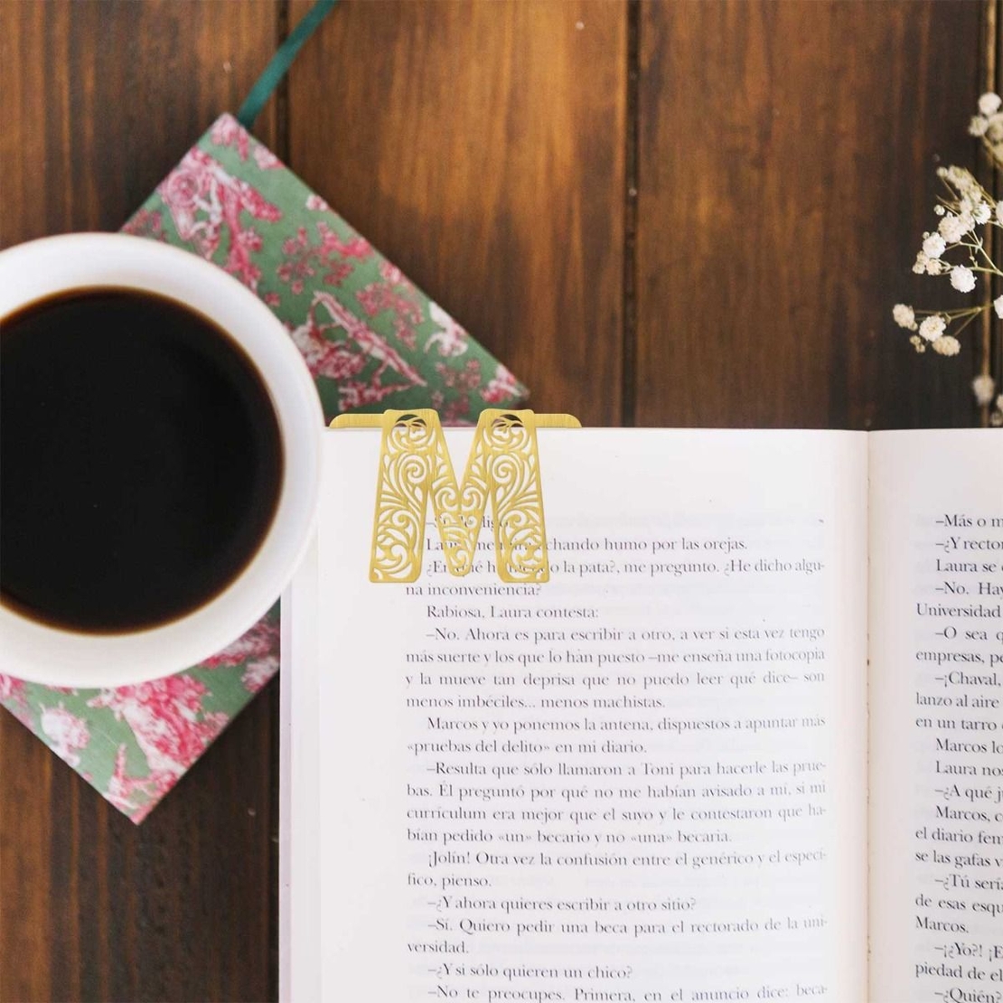 Book Time метален книгоразделител - буква М
