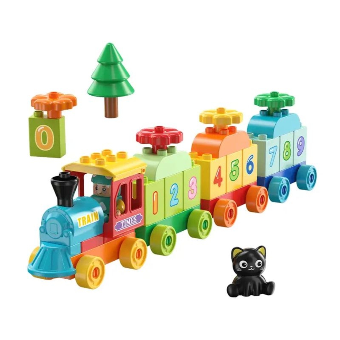 Конструктор Feelo Мини влакче с цифри, 56 ч.