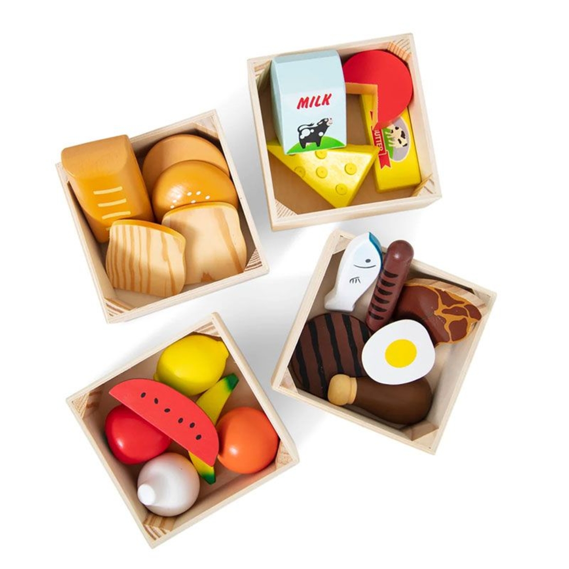 Дървен комплект Melissa and Doug 5 Групи храни, 271