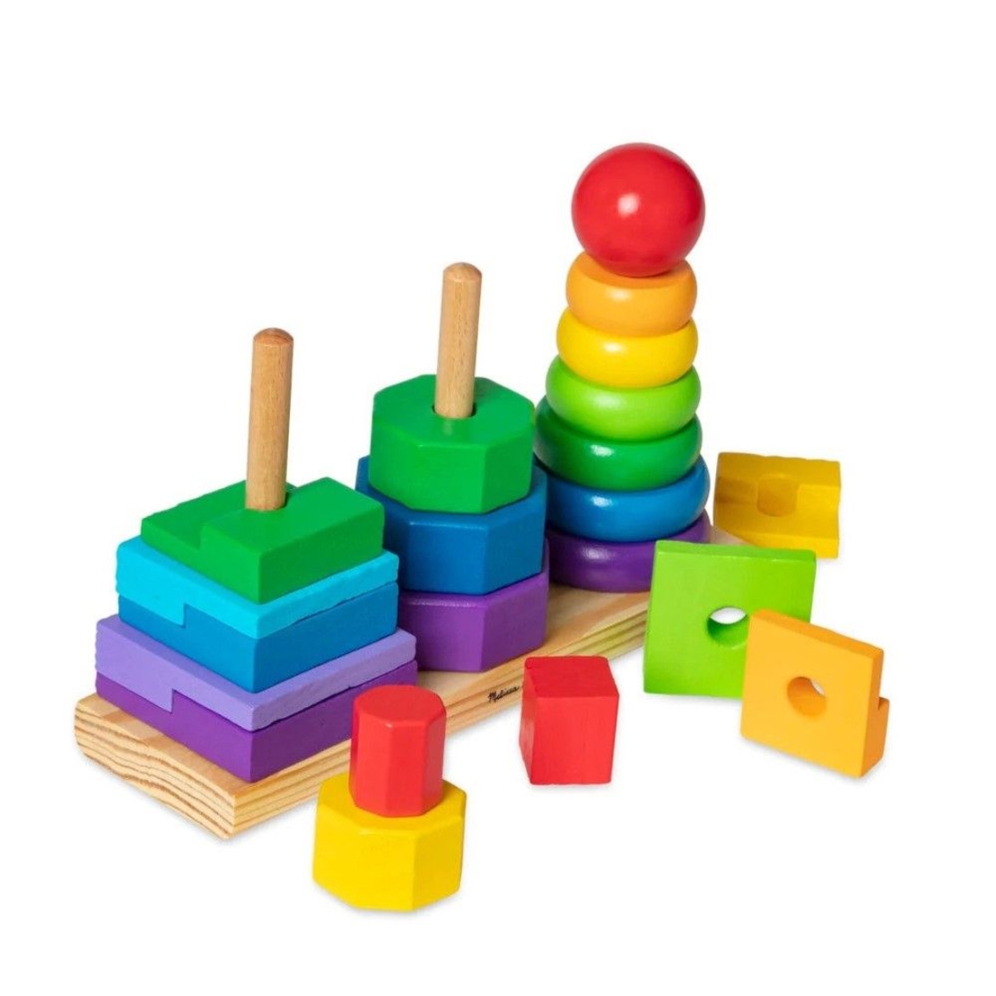 Дървен сортер с геометрични фигури Melissa and Doug, 21части 567