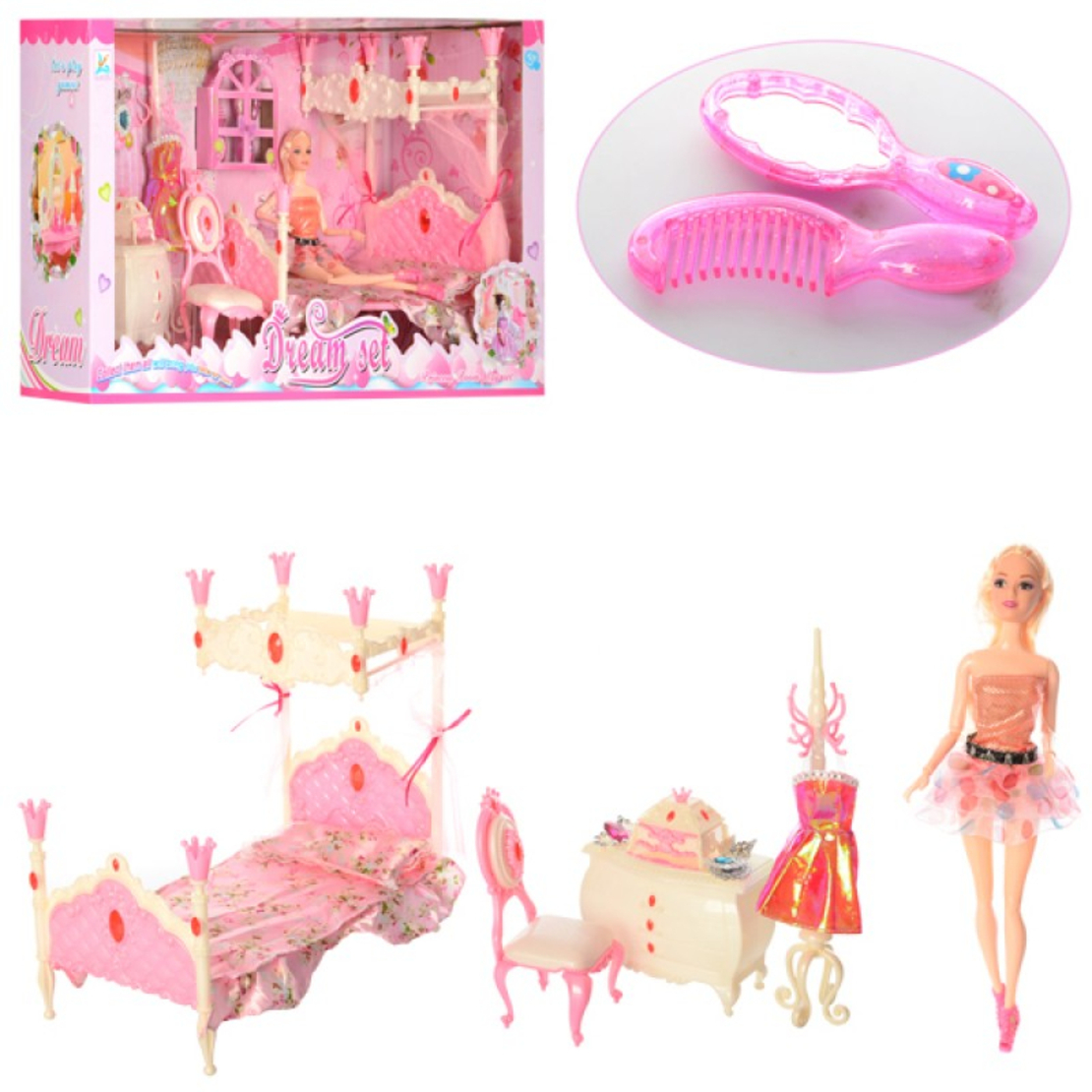 Комплект спалня на принцеса с кукла Raya Toys