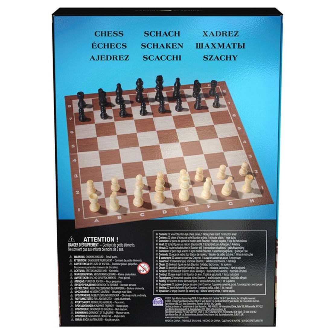 Дървен шах Spin Master Cardinal Classics Chess