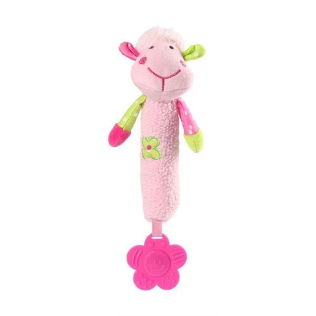 Плюшена играчка Babyono Писукаща с гризалка Овца 606