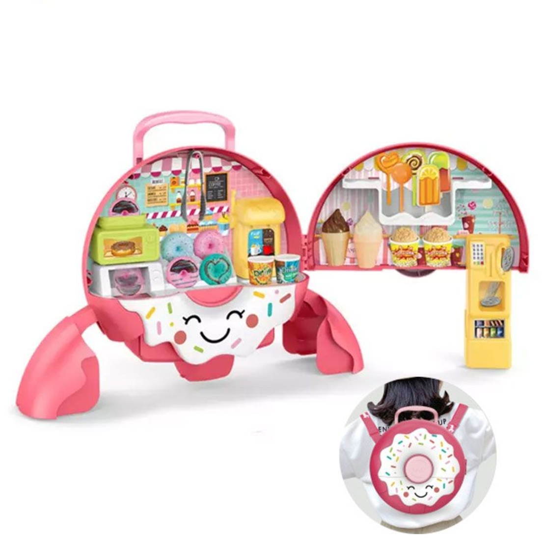 Игрален комплект сладкарница Raya Toys в раница, 39 части