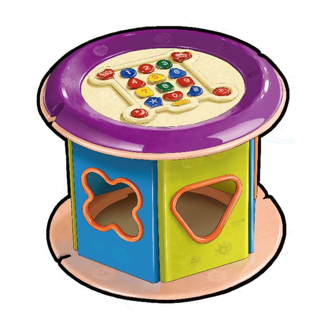 Сортер барабанче Raya Toys с форми и звуци