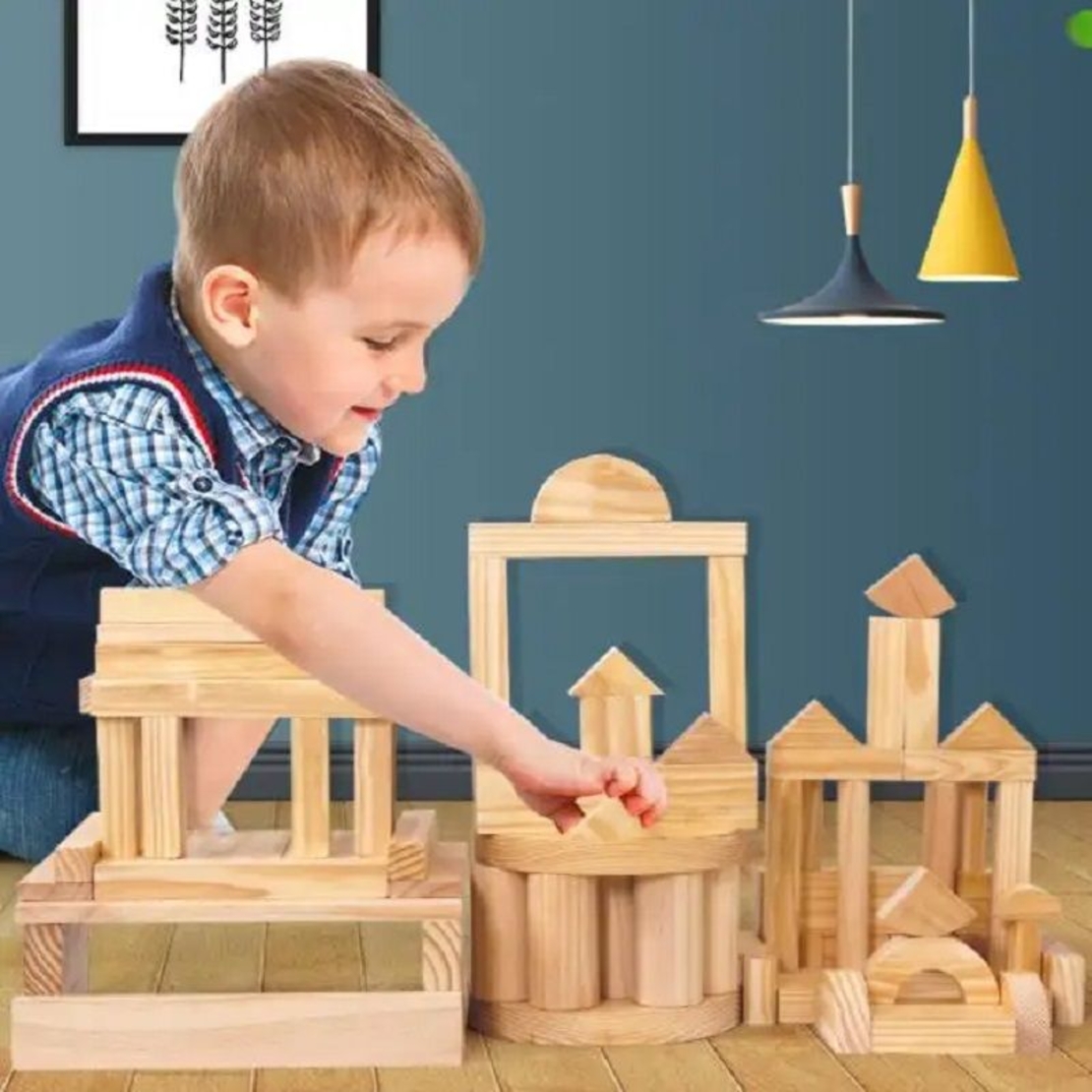 Raya Toys Дървени блокчета 39 части