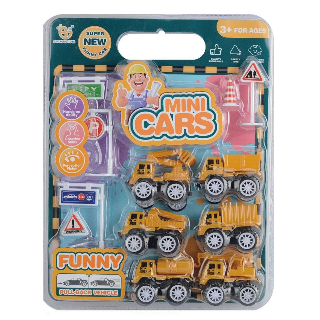 Комплект строителни машини за игра Raya Toys с аксесоари