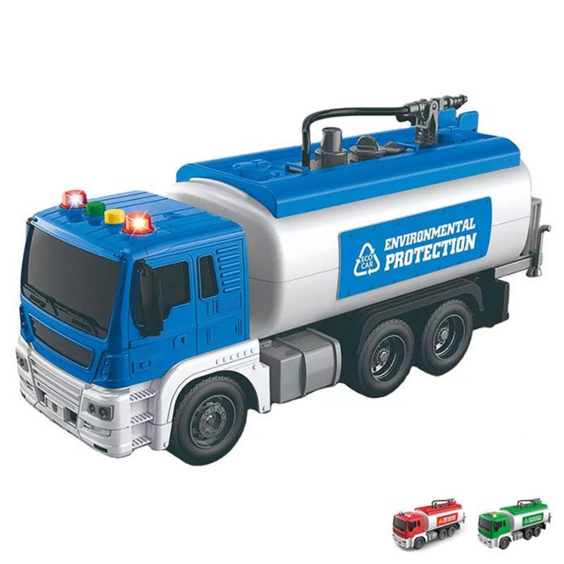 Детски камион цистерна Raya Toys Truck Car, пръска вода, с музика и светлини, 1:16
