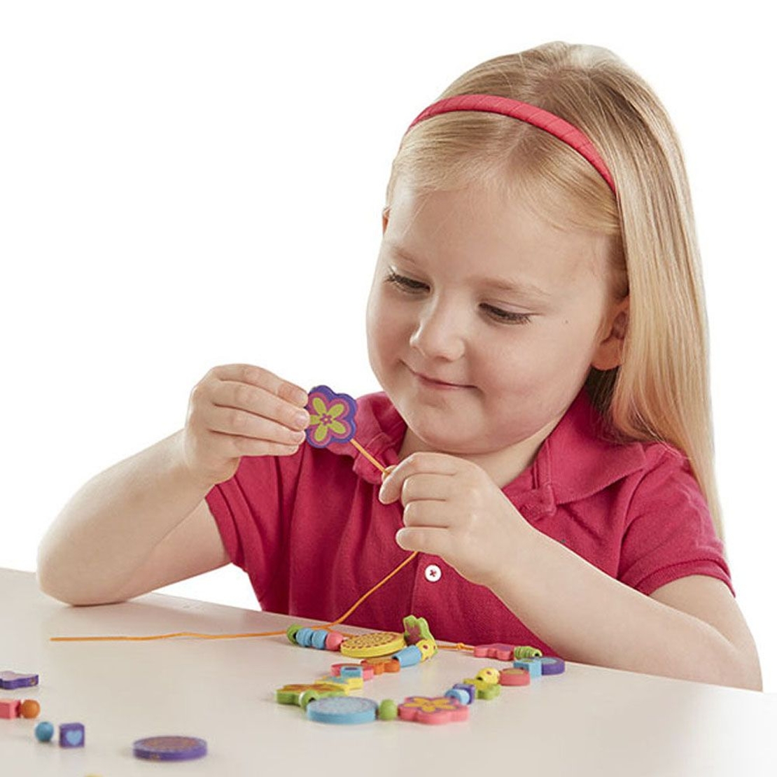 Комплект дървени мъниста Melissa and Doug Направи си сам бижута 14169