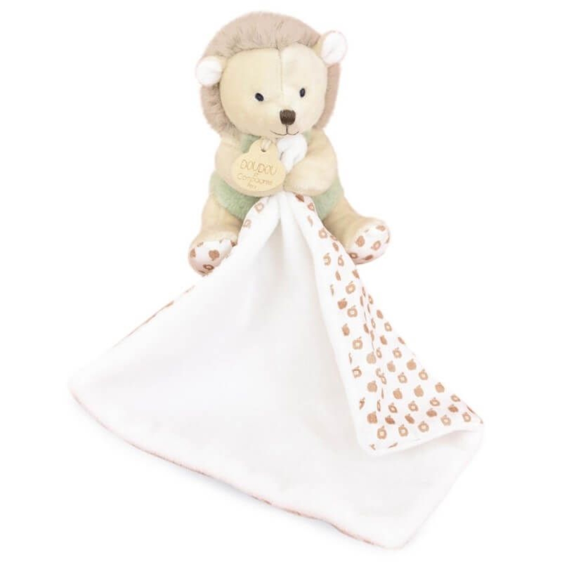 Плюшена играчка за гушкане Doudou Les Rikikis с кърпичка 11 см