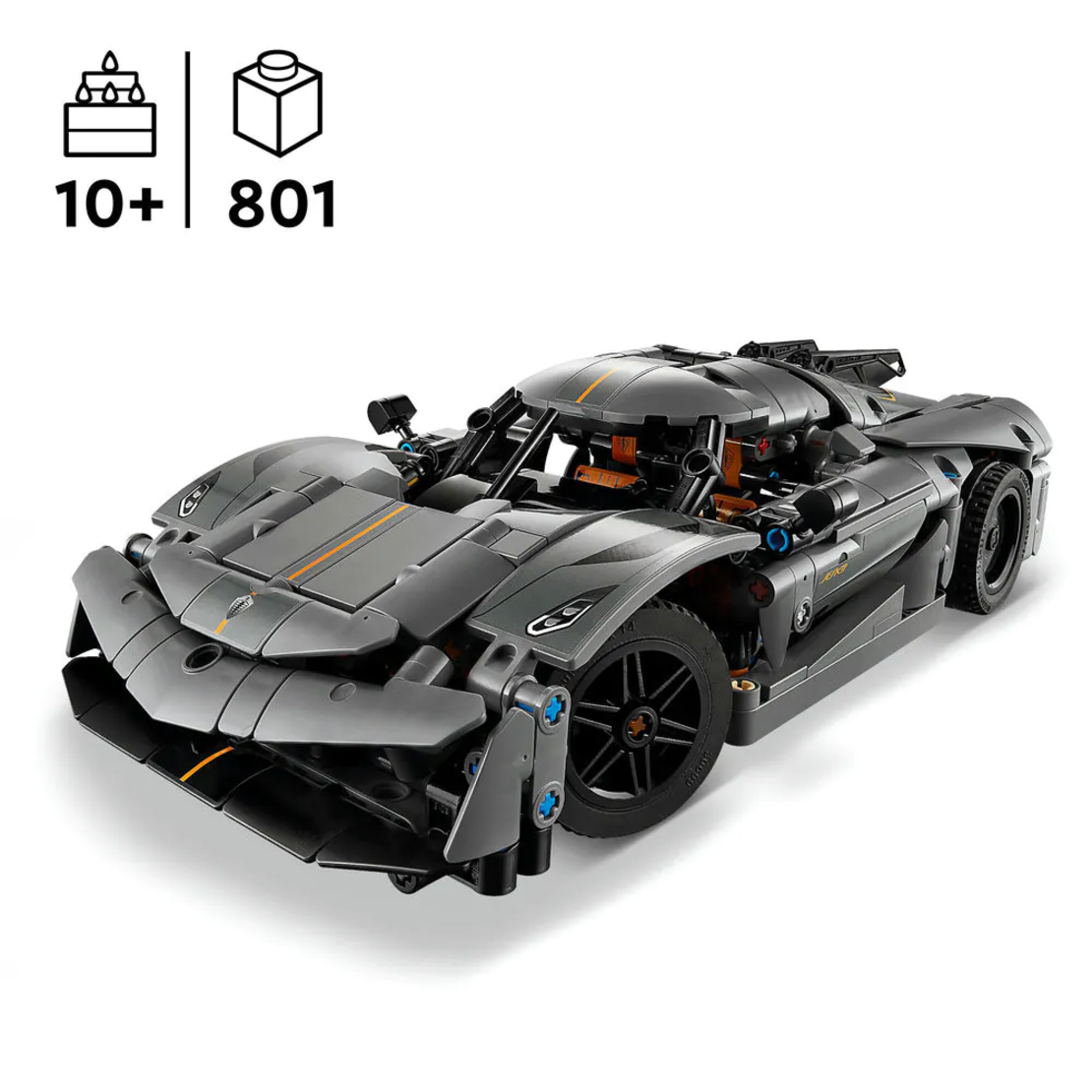 LEGO® Technic Сива свръхкола KOENIGSEGG JESKO ABSOLUT 42173
