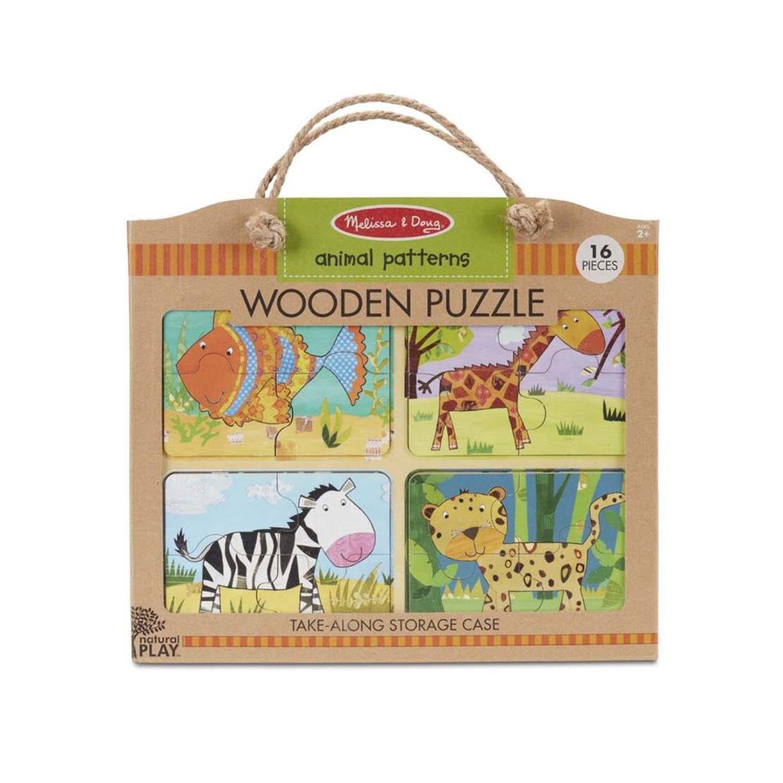 Дървен пъзел Melissa & Doug диви животни 41362