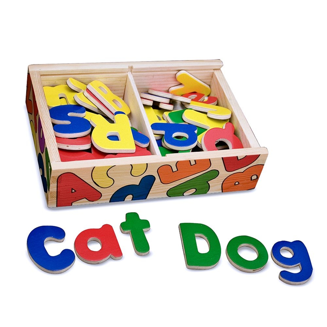 Дървени букви Melissa and Doug магнити в кутия 10448