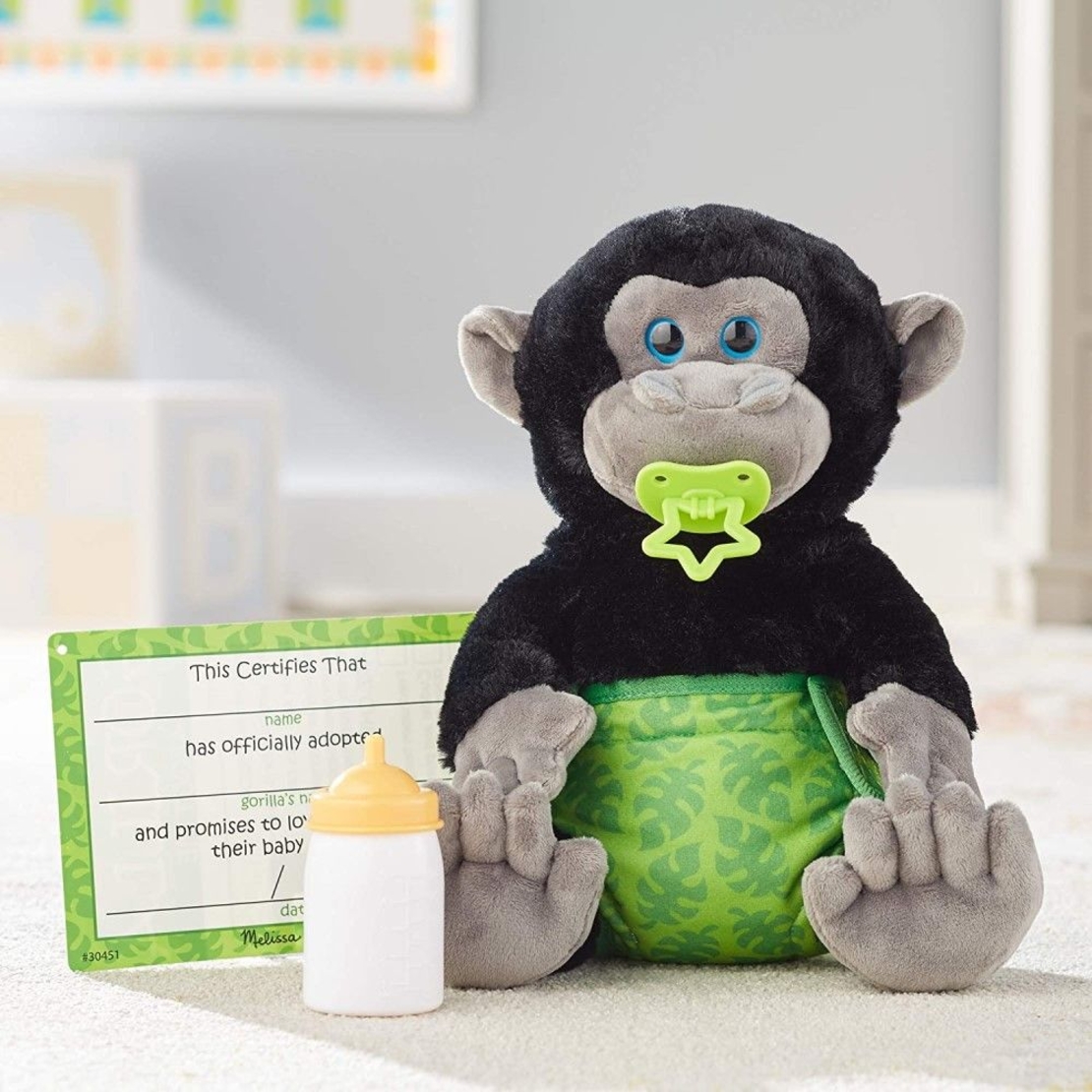 Плюшено бебе горила Melissa and Doug 40451