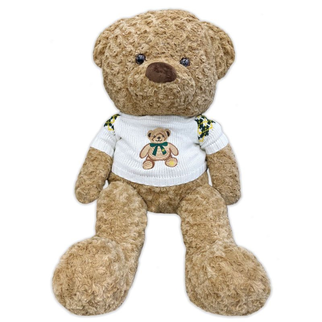 Плюшено мече Raya Toys с пуловер, 80 см