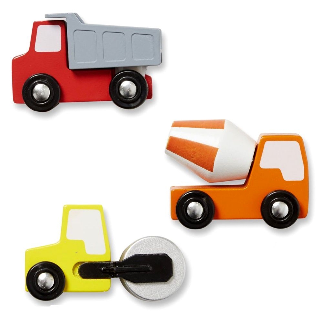 Килимче за игра с дървени камиончета Melissa and Doug Строителна площадка 19407