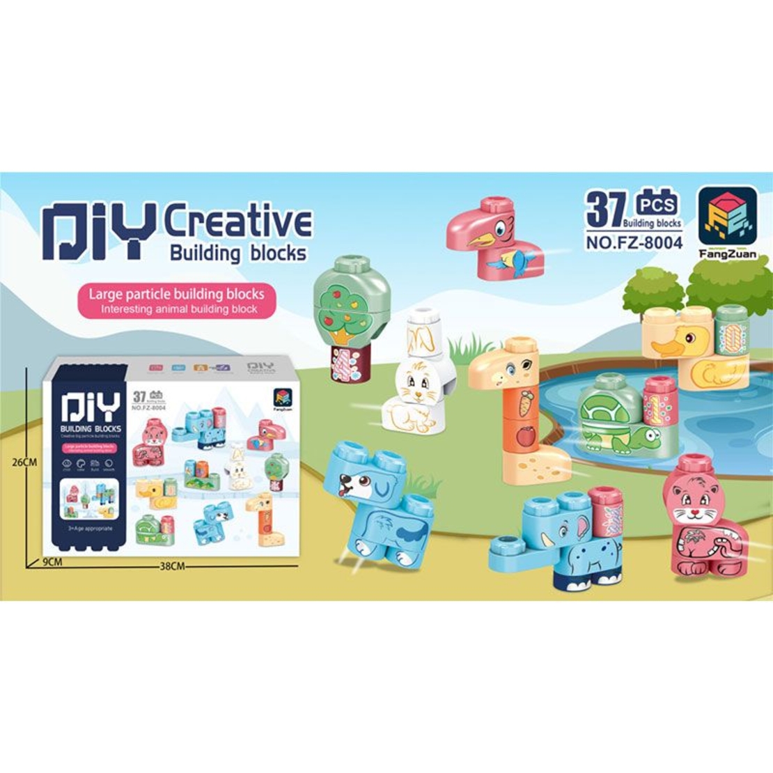 Raya Toys Конструктор Животни, 37 части