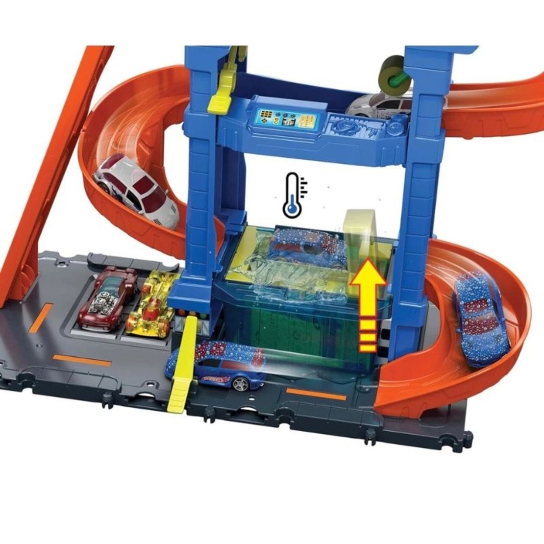 Писта Mattel Hot Wheels Автомивка с тунел, с количка