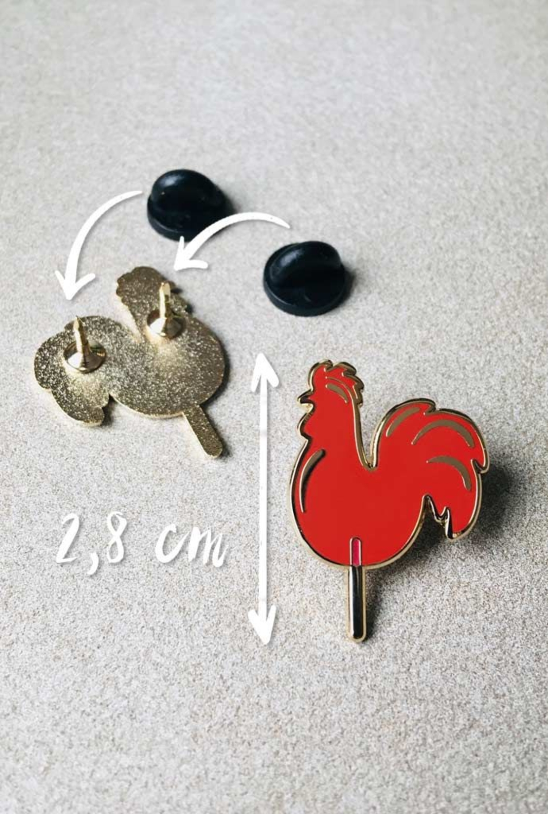 Емайлирана брошка за дрехи и аксесоари – Захарно петле