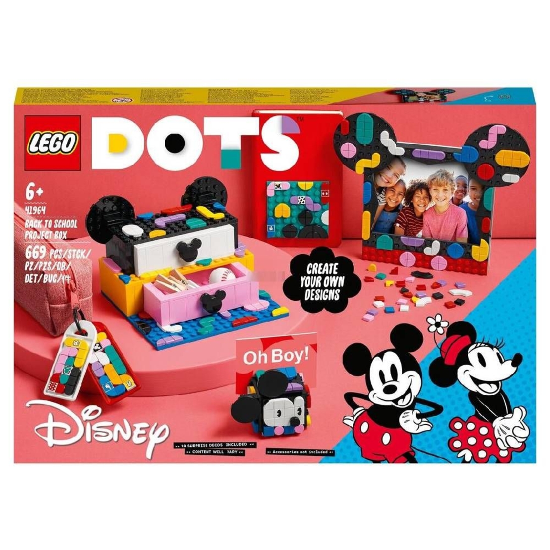 LEGO® DOTS Мики и Мини Маус - Кутия за училищни проекти 41964