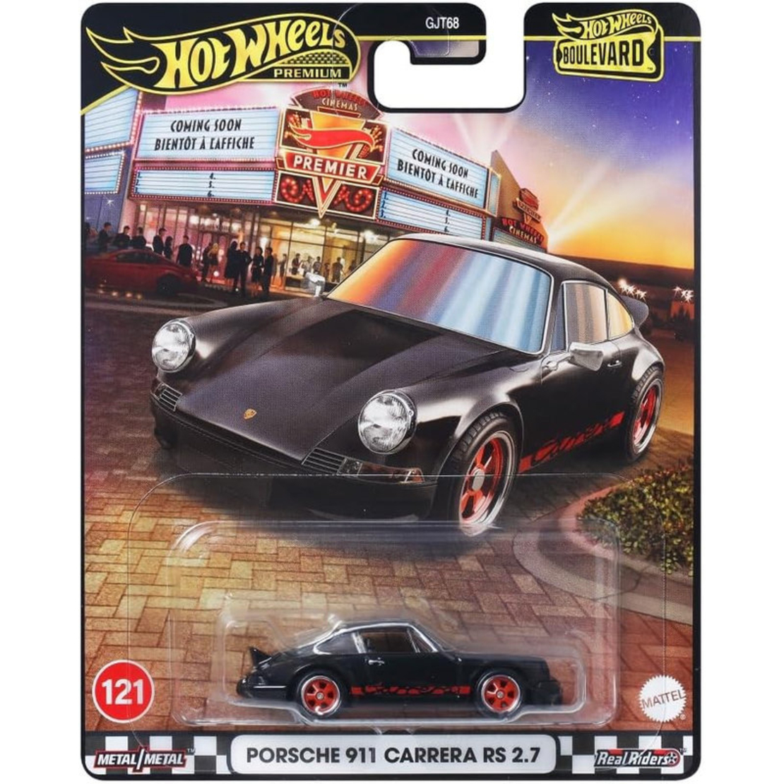Метална количка Mattel Hot Wheels Porsche 911 Carrera RS 2.7, JBL19