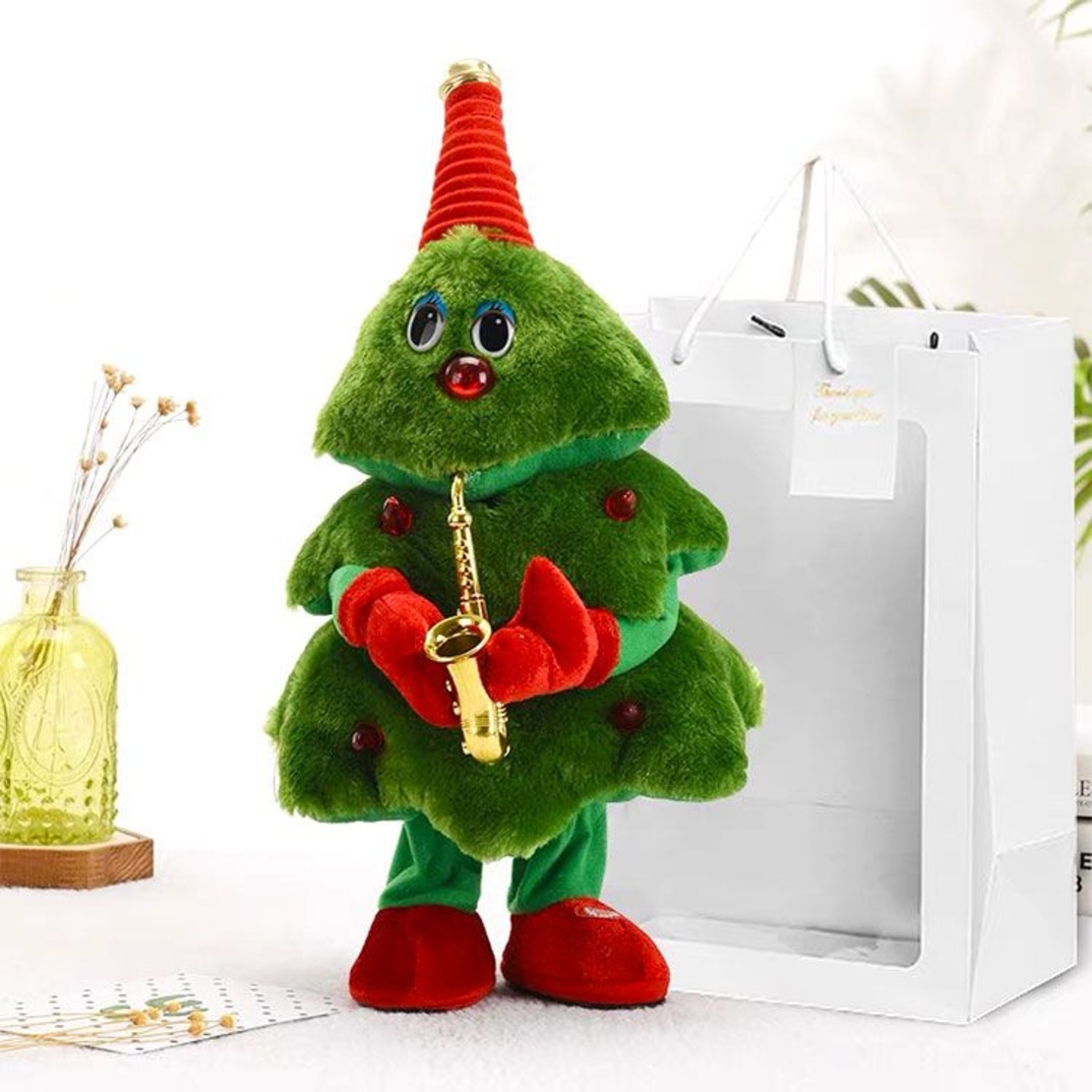 Танцуваща, пееща и светеща Коледна елха Raya Toys 33 см
