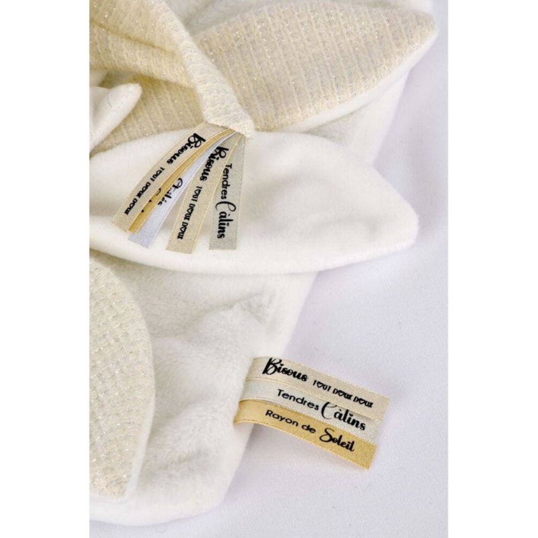 Плюшено мече за гушканe Doudou Blanc, 25см.