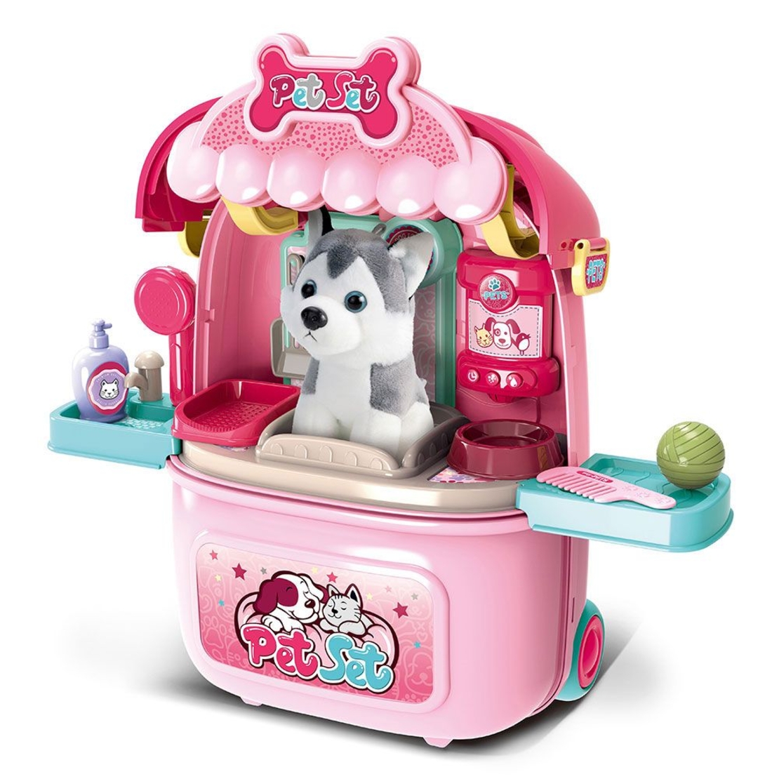 Плюшено куче в куфар Raya Toys