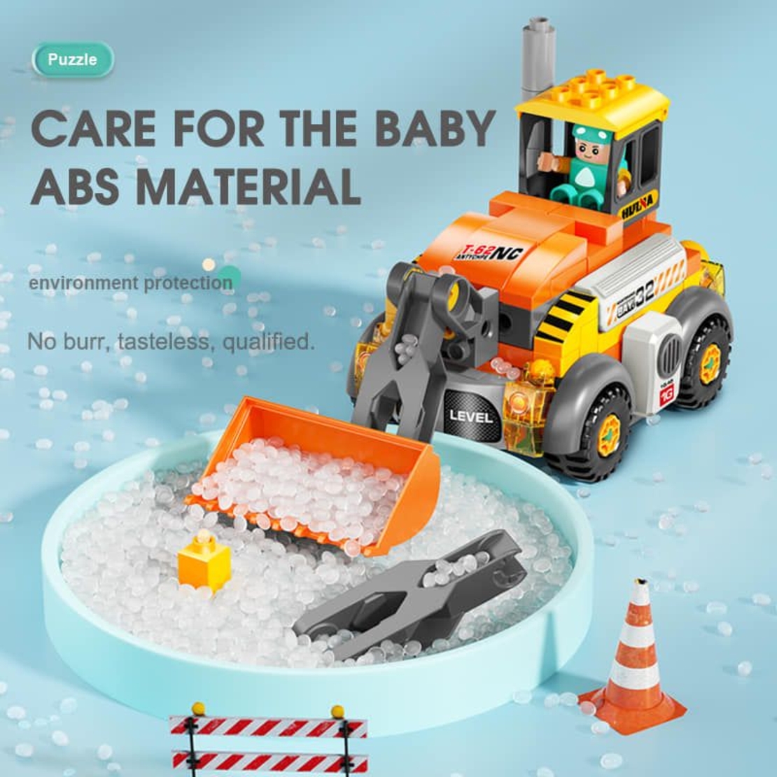 Конструктор 6в1 Feelo Construction Vehicles, 141 ч.