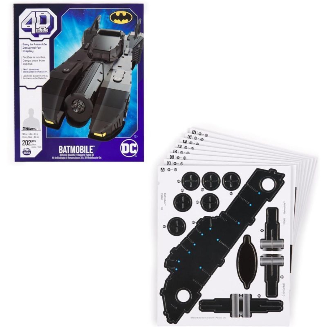 4D пъзел Spin Master DC Comics Batmobile, 202 ч.