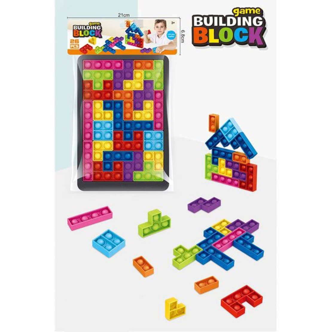 Образователна игра Raya Toys Тетрис Pop It